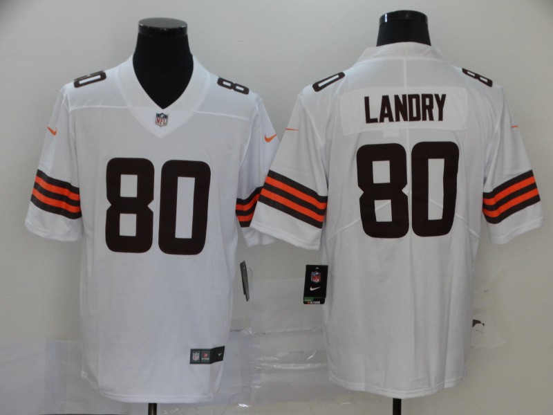 Men Cleveland Browns 80 Landry White Nike Vapor Untouchable Stitched Limited NFL Jerseys